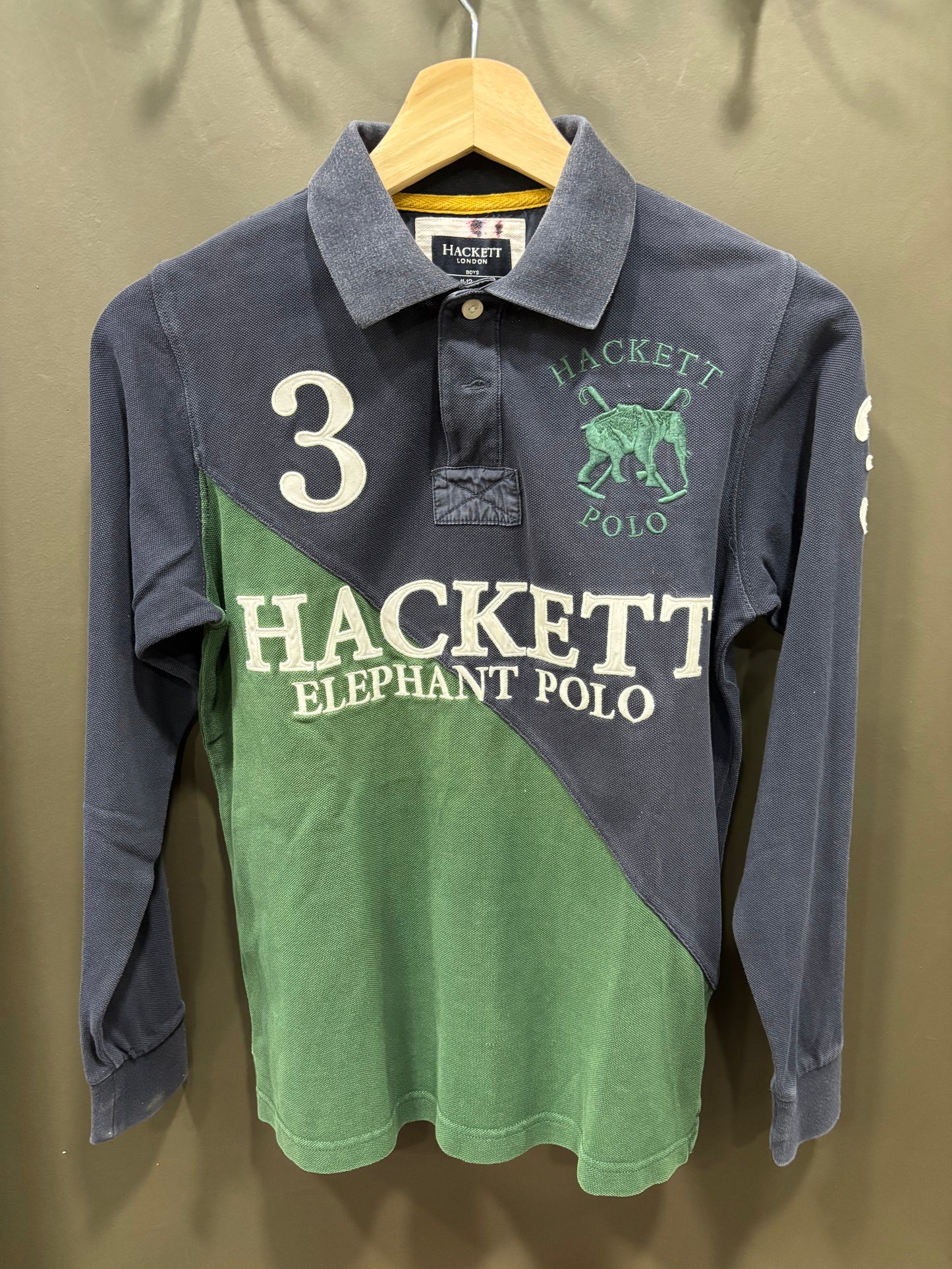 Polo Hackett 12 Años Azul y Verde