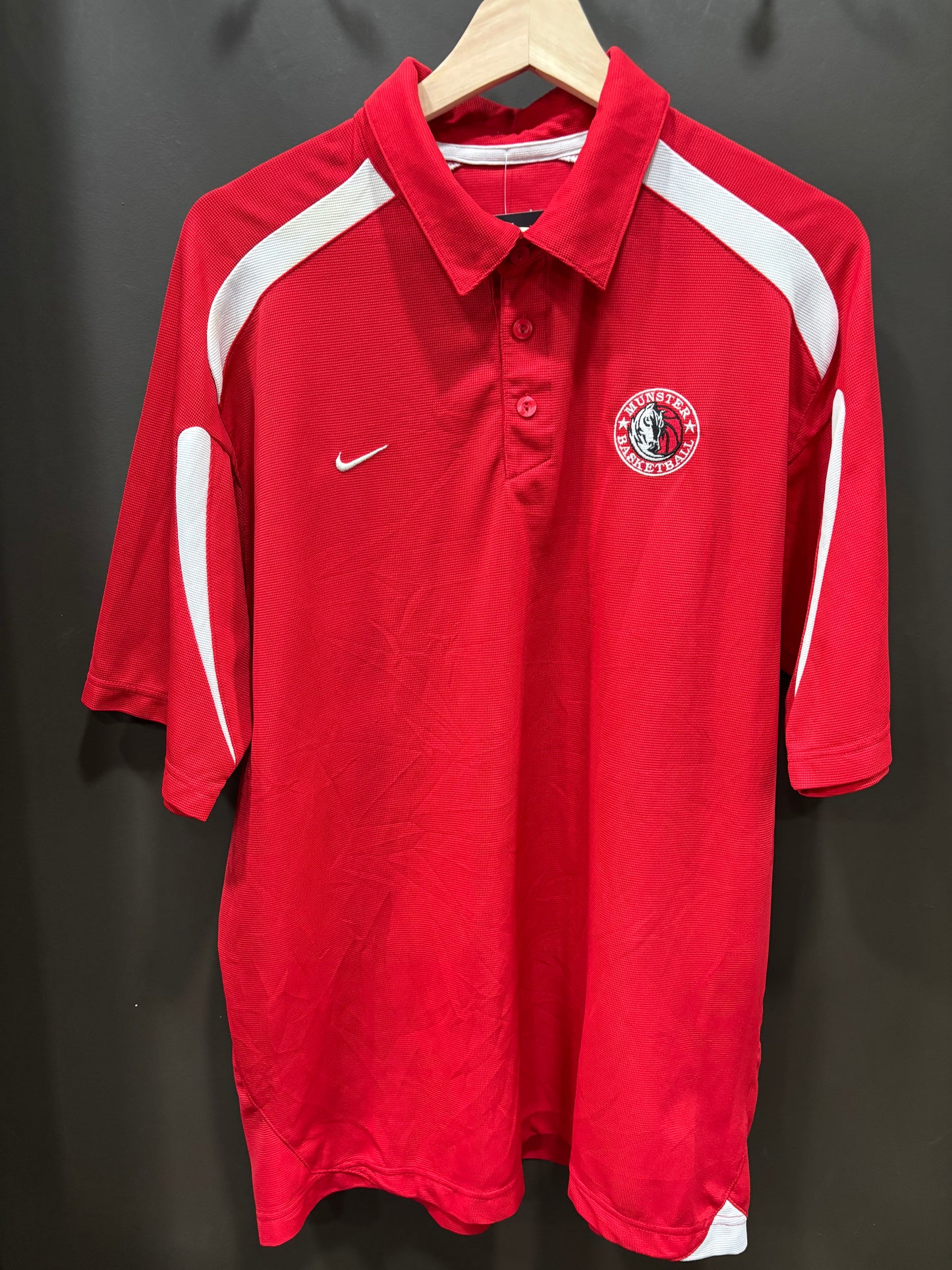 Polo Nike L Rojo y Blanco