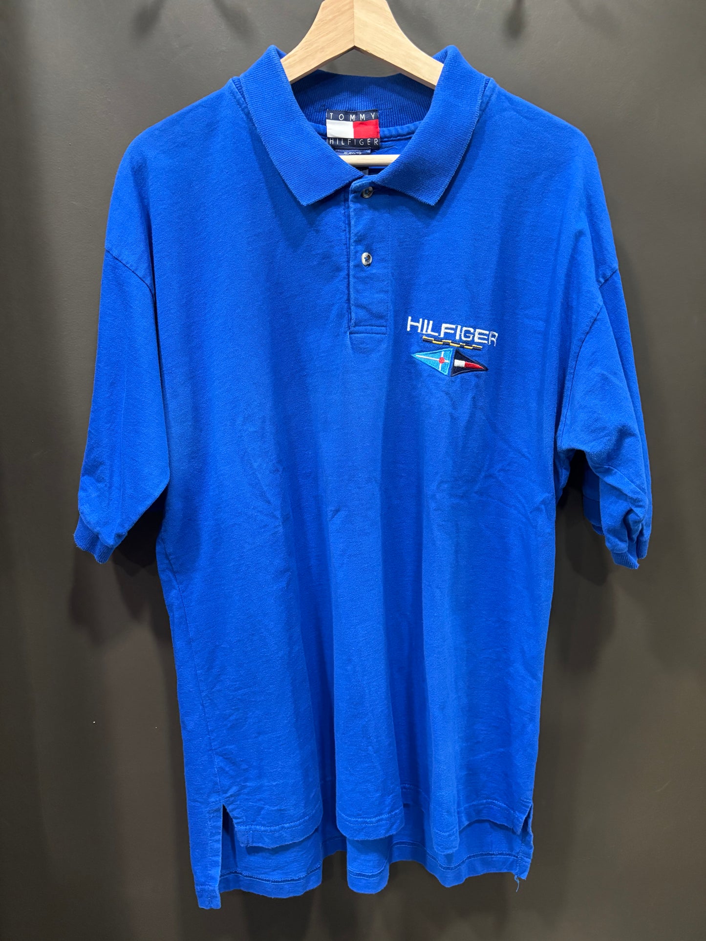 Polo Tommy Hilfiguer XL Azul Electrico