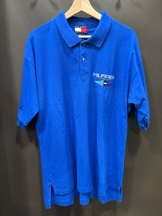 Polo Tommy Hilfiguer XL Azul Electrico