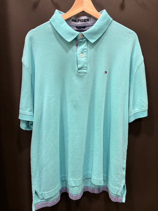 Polo Tommy Hilfiguer XL Azul Turquesa